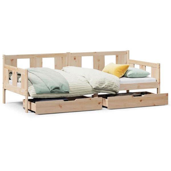 vidaXL Tagesbett mit Schubladen 90x190 cm Massivholz Kiefer