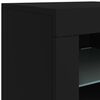 vidaXL Sideboard mit LED-Leuchten Schwarz 123x37x67 cm