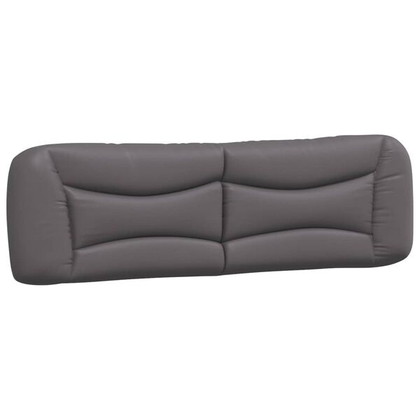 vidaXL Kopfteil-Kissen "Hvar" Grau 180 cm Kunstleder