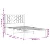 vidaXL Bettgestell mit Kopfteil Metall Schwarz 100x200 cm