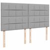 vidaXL Boxspringbett mit Matratze Hellgrau 180x200 cm Stoff