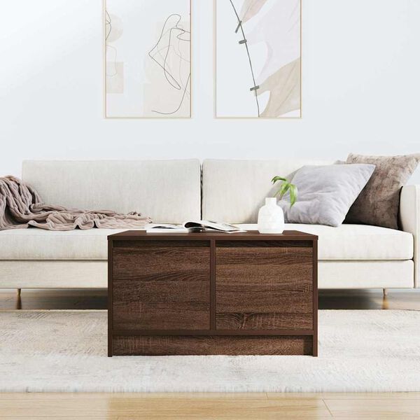 vidaXL Couchtisch mit Schubladen Braun Eichen-Optik 70,5x70x40 cm