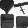 vidaXL Garten Essgruppe mit Kissen 7 pcs Schwarz Poly-Rattan