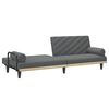 vidaXL Schlafsofa mit Armlehnen Dunkelgrau Stoff
