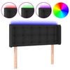 vidaXL LED Kopfteil Schwarz 93x16x78/88 cm Kunstleder