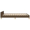 vidaXL Bettgestell ohne Matratze Dunkelbraun 120x190 cm Stoff