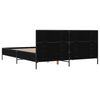 vidaXL Bettgestell Schwarz 140x200 cm Holzwerkstoff und Metall