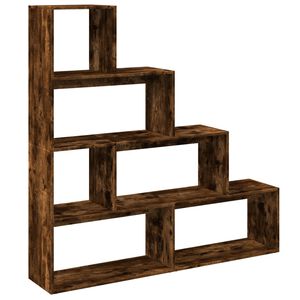 vidaXL Raumteiler-B&uuml;cherregal 4 Stufen R&auml;uchereiche 143,5x29x143,5 cm