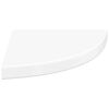 vidaXL Eck-Schweberegale 2 Stk. Hochglanz-Wei&szlig; 35x35x3,8 cm MDF