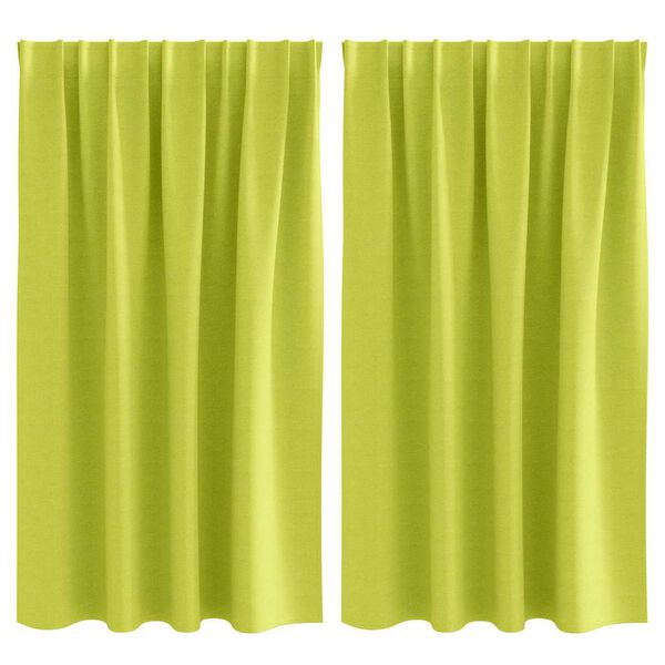 vidaXL Verdunkelungs-Vorh&auml;nge mit Ringen 2 pcs Gr&uuml;n 140 x 140 cm