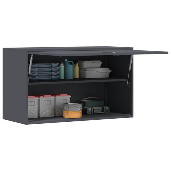 vidaXL Wandschrank f&uuml;r die Garage mit Gasdrucklift-T&uuml;r Anthrazit