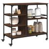 vidaXL K&uuml;chenwagen Braun Eichen-Optik 100x45x89,5 cm Holzwerkstoff
