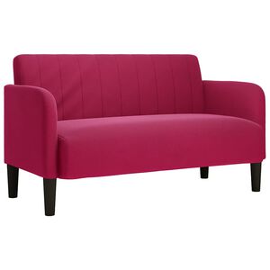 vidaXL Zweisitzer-Sofa Weinrot 109 cm Samt