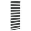 vidaXL Doppelrollo Schwarz 55x150 cm Stoffbreite 50,9 cm Polyester
