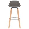 vidaXL Barhocker 2 Stk. Hellgrau Stoff