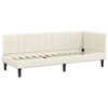 vidaXL Eckbettgestell mit Kopfteil Creme 80 cm x 200 cm Samt