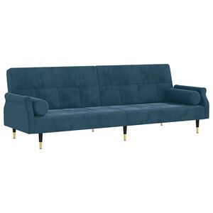 vidaXL Schlafsofa mit Kissen Hellgrau Samt