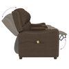 vidaXL 4-Sitzer Massagesessel mit Getr&auml;nkehalter Braun Stoff