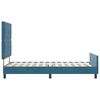 vidaXL Boxspringbett mit Kopfteil Dunkelblau 90 x 200 cm Samt