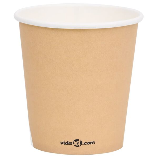 vidaXL Kaffee-Pappbecher 200 ml 250 Stk. Braun