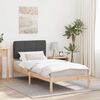 vidaXL Bettgestell mit gepolstertem Kopfteil Dunkelgrau 90 x 200 cm