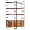 vidaXL B&uuml;cherregal 4 Ebenen 124x30x180 cm Altholz Massiv