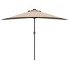 vidaXL Garten-Sonnenschirm Taupe 294 x 150 x 224 cm