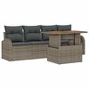 vidaXL Garten-Sofa-Set 5 Stk. Grau Poly Rattan