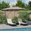 vidaXL Sonnenschirm Taupe 286 x 284 x 270 cm Aluminium und Polyester