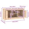 vidaXL TV-Schrank 103x36,5x52 cm Massivholz Kiefer