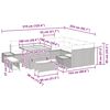 vidaXL Gartensofa-set 12 pcs Beige Poly-Rattan
