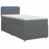 vidaXL Boxspringbett mit Matratze Dunkelgrau 90 x 200 cm Stoff