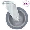 vidaXL 12 Stk. Lenkrollen mit Bolzenloch 100 mm