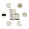 vidaXL Relaxsessel mit Aufstehhilfe Creme Samt