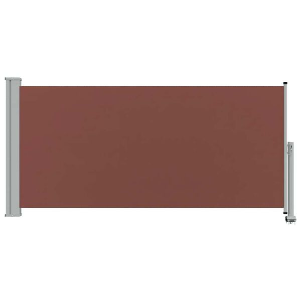 vidaXL Ausziehbare Seitenmarkise 120x300 cm Braun