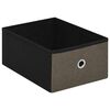 vidaXL Faltbare Sitzbank mit Stauraum Braun 76x38x38 cm Leinenoptik