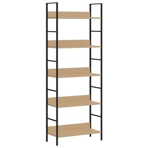 vidaXL B&uuml;cherregal 5 Regalb&ouml;den Eiche 60x27,6x158,5 cm Holzwerkstoff