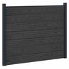 vidaXL Zaunelement WPC und Aluminium Schwarz