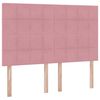 vidaXL Bett mit Stauraum und LED mit Matratze Rosa 140 x 190 cm Samt
