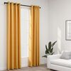 vidaXL Verdunkelungsvorh&auml;nge &Ouml;sen Leinenoptik 2 Stk. Gelb 140x245 cm