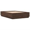 vidaXL Bettgestell mit LED Braun Eichen-Optik 120x200 cm Holzwerkstoff