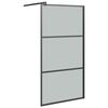 vidaXL Duschwand f&uuml;r Walk-In Dusche 115x195 cm Dunkel ESG Glas Schwarz