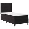 vidaXL LED Boxspringbett mit Matratze Schwarz 100 x 200 cm Samt