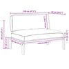 vidaXL Sofa Set mit Kissen Taupe 120 x 80 x 69 cm Massivholz Akazie