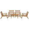 vidaXL Gartenst&uuml;hle mit Tisch 5 pcs Beige 90 x 45 x 40 cm
