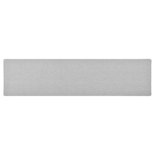 vidaXL Teppichl&auml;ufer Hellgrau 50x200 cm