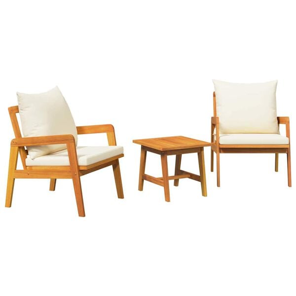 vidaXL Bistrogarnitur 3 pcs Braun 59,5 x 65 x 72 cm Massivholz Akazie