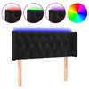 vidaXL LED Kopfteil Schwarz 103x16x78/88 cm Samt