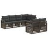vidaXL Gartensofa-set 7 stk. 7-Sitzanzahl Grau Poly-Rattan