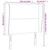 vidaXL Kopfteil mit Ohren Dunkelbraun 103x23x118/128 cm Stoff
